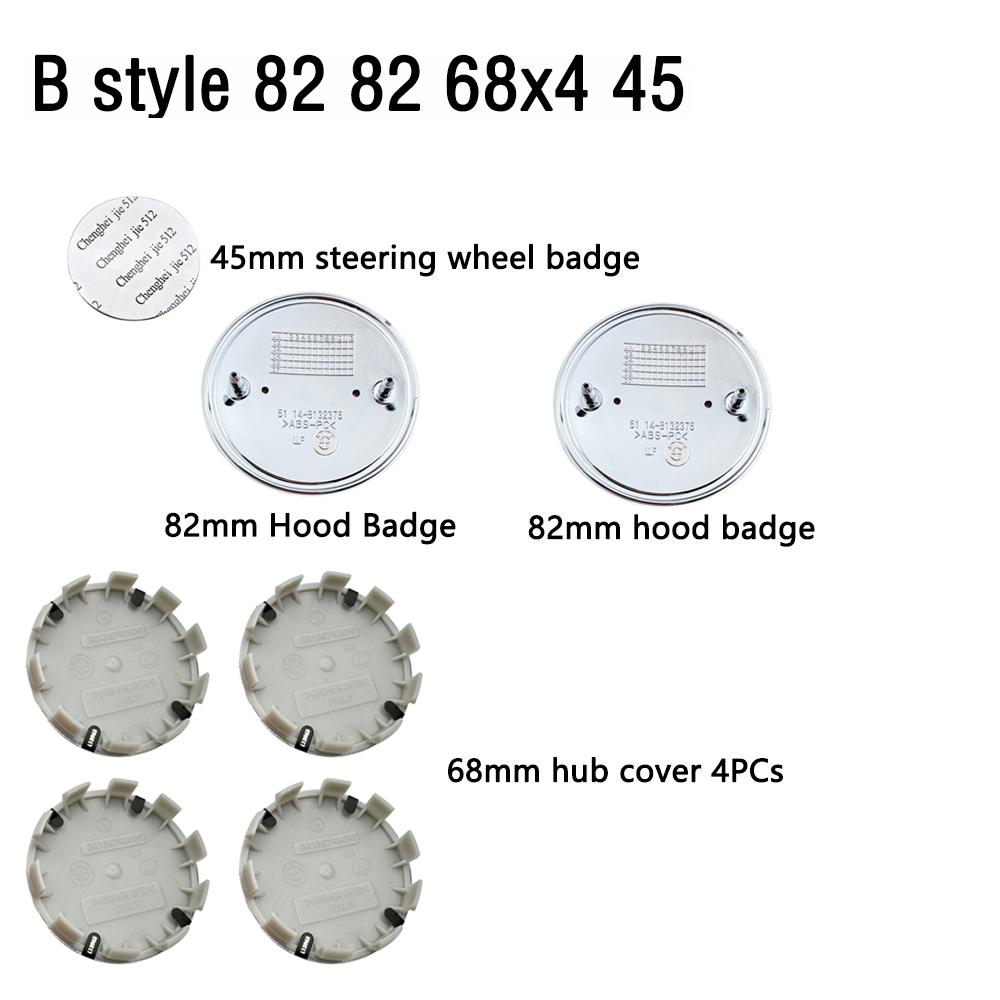 7Pcs Car Hood Front Rear Trunk Emblem For BMW original Logo M Emblem E46 E36 E34 F10 E90 F30 E60 F30 E53 E30 E92 E87 OL2