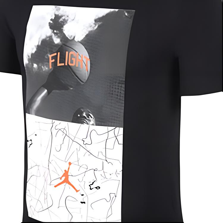 Air Jordan Photo Print Short Sleeve T-Shirt Men Tops Black BV5459-010