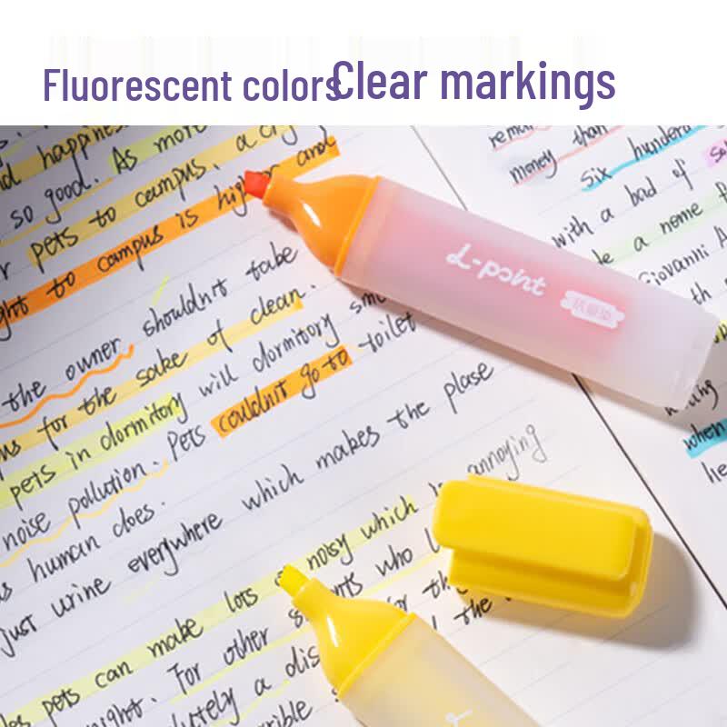 Deli SK628 Acrylic Fluorescent Marker Pen Set - 6 Colors