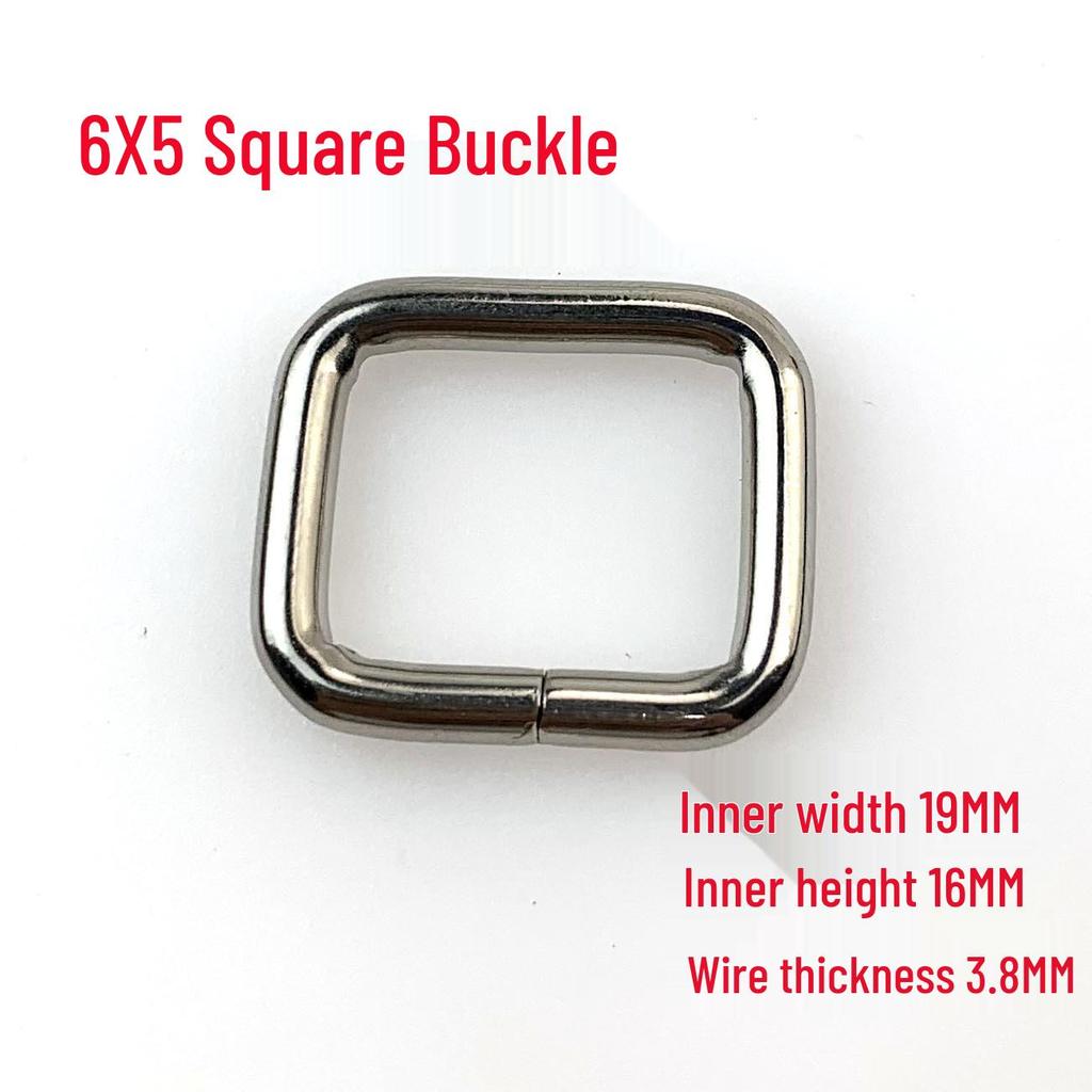 3.8MM Thick Iron Square Ring Buckle for Luggage and Webbing Adjustment