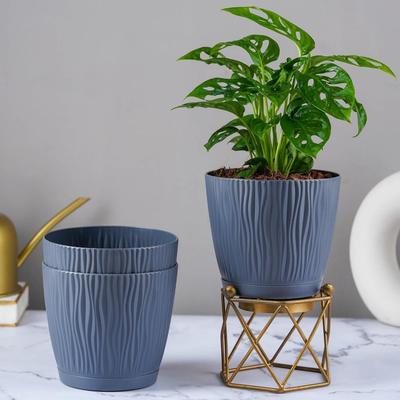 Set di 3 Vasi Autoirriganti per Casa, Decorazione e Giardino | Vasi per Fiori, Fioriere per Piante da Interno | Vasi in Plastica per Soggiorno