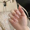Verlaufende Bernstein-Goldfolie Abnehmbare Nagelsticker - Herbst/Winter-Kollektion