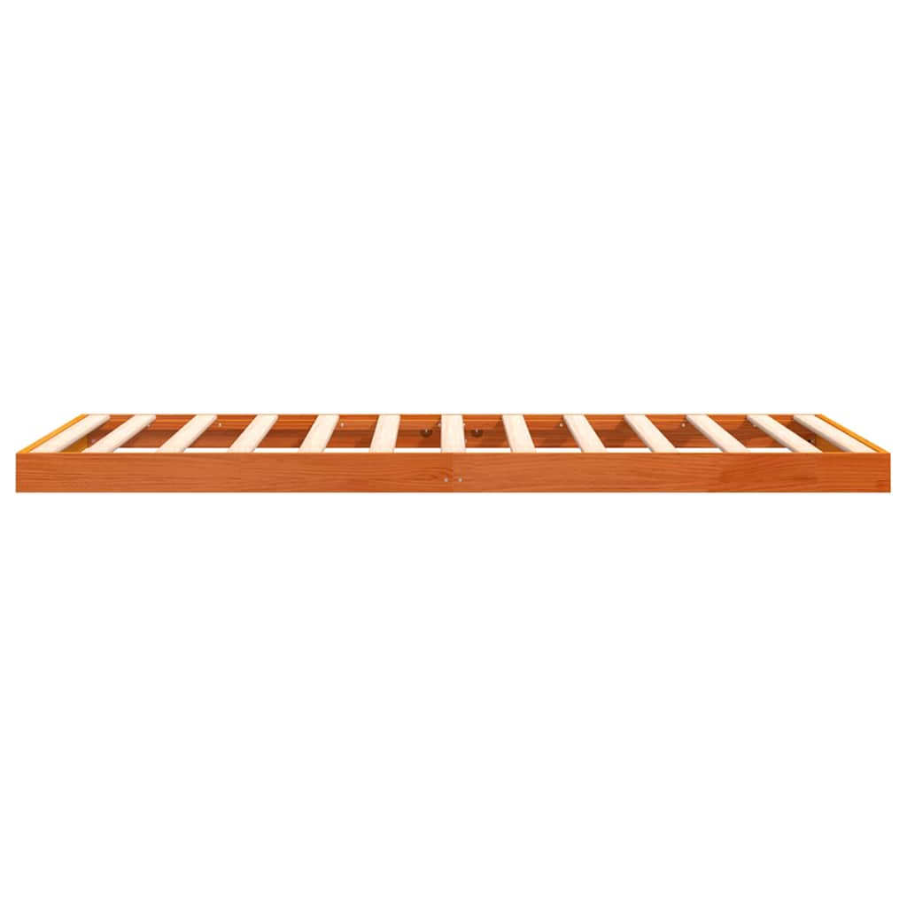 Solid Wood Bed Wax Brown 75 X 190 Cm Pine