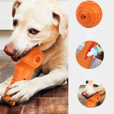 AD23-Dog Toy Gnawing Simulation Crocodile Molar Stick Dog Toothbrush Vocal Teeth Cleaning Orange