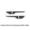 For Kia Sorento MQ4 2021-2023 Tuning Carbon Fiber Central Console Window Button Air Middle Vent Cover Door Trim Accessories LHD