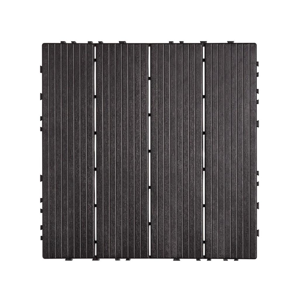 Interlocking Deck Tiles 36 Pack 12"x12" Waterproof for Porch Dark Brown