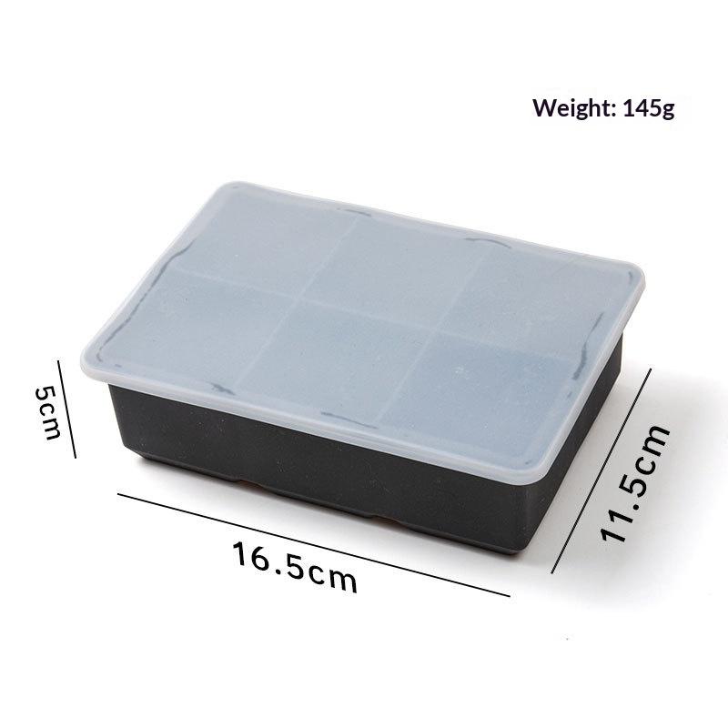 Food Grade Silicone Ice Tray 4/6 Grid Large Cubes Perfect for Summer Parties