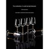 Qiuqiao Gold Diamond Crystal Burgundy Wine Glass Set
