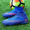 35-45 Men/Women's Football Shoes High Elastic Socks Port for Artificial Lawn Rubber Short Nails Young Children Football Training Shoes
