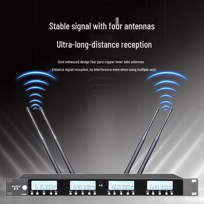 HuiDu U-1302S UHF Wireless Dual Handheld Conference Microphone System (CN Version)