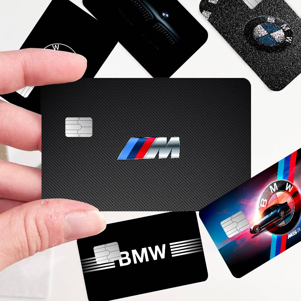 AABT1 Luxury Sport Car B-BMWs Fashion Matte Gold Silver Black Matte Film Skin Sticker Tape For Bank Credit Debit Card