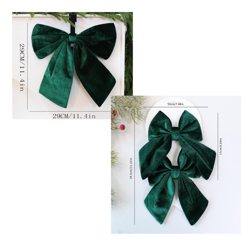 Velvet Three-Dimensional Bow Christmas Tree Fireplace Wall Decoration Store Window Display Decoration Holiday Scene Props