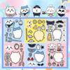 Princess Elsa Dress-Up Stickers: Educational DIY Cartoon Makeup Set for Kids
