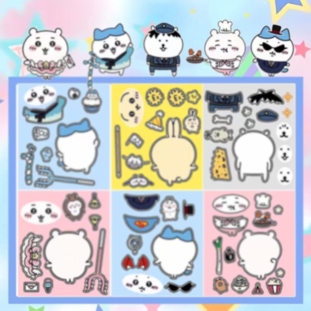Princess Elsa Dress-Up Stickers: Educational DIY Cartoon Makeup Set for Kids