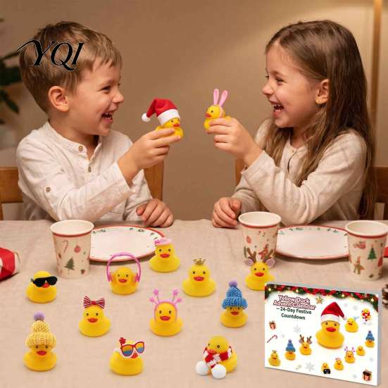 Holiday Exchange Presents Duck Advent Calendar 2026, 24 Day Christmas Countdown with Novelty Miniature Toys Pcs Bath Toys, Gifts for Kids Toddlers
