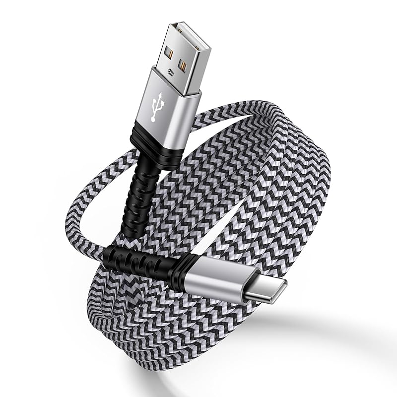 USB to USB C Cable 10FT Long Braided USB A to Type C Charger Fast Charging Power Cord for Samsung Galaxy A17/A16 5G/A15/A56/A36/A55/S25 Edge/S24