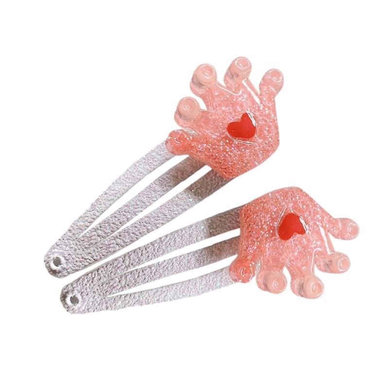 

1pair Lovely Pattern Barrettes Girls Birthday Hairpin Trendy Comfortable Hairpins for Children s Birthday Party