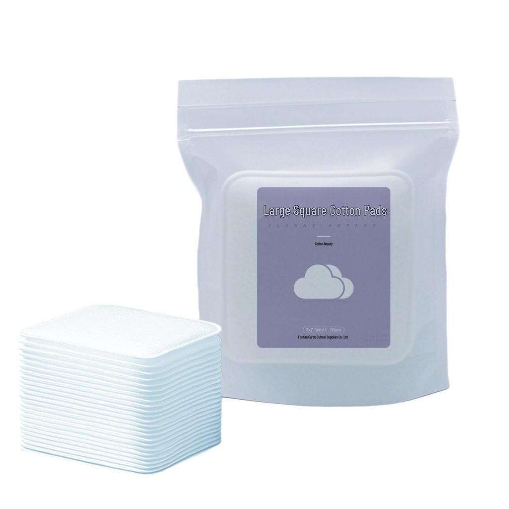 Stretchable Round Cotton Makeup Remover Pads - Wet Compress Pads with Small Gift