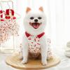 Soft Dog Suspenders Dress Cherry Print Pet Clothes Creative Puppy Princess Skirt  Pet Supplies