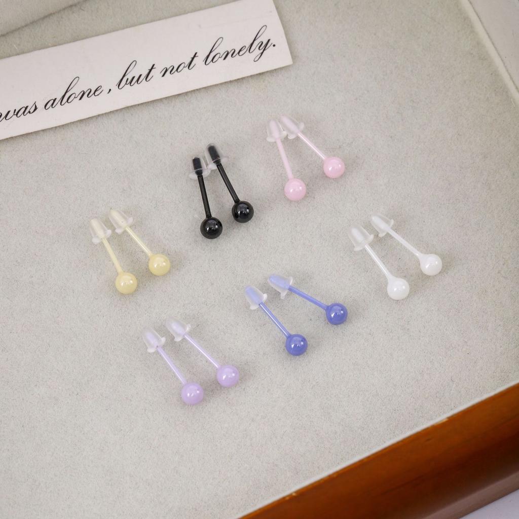 Creative Mini Simple Candy-Colored Bioceramic Earrings, Sweet And Cute, Free-To-Pick Ear Stud Earrings For Women