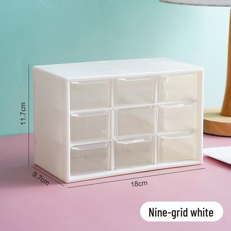 

Прозрачная коробка для хранения ювелирных бусин с девятью отделениями и выдвижными ящиками