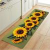 1Pcs Anti Fatigue Kitchen Rugs Fall Sunflower Floral Print Waterproof Non Slip Thick Cushioned Mat