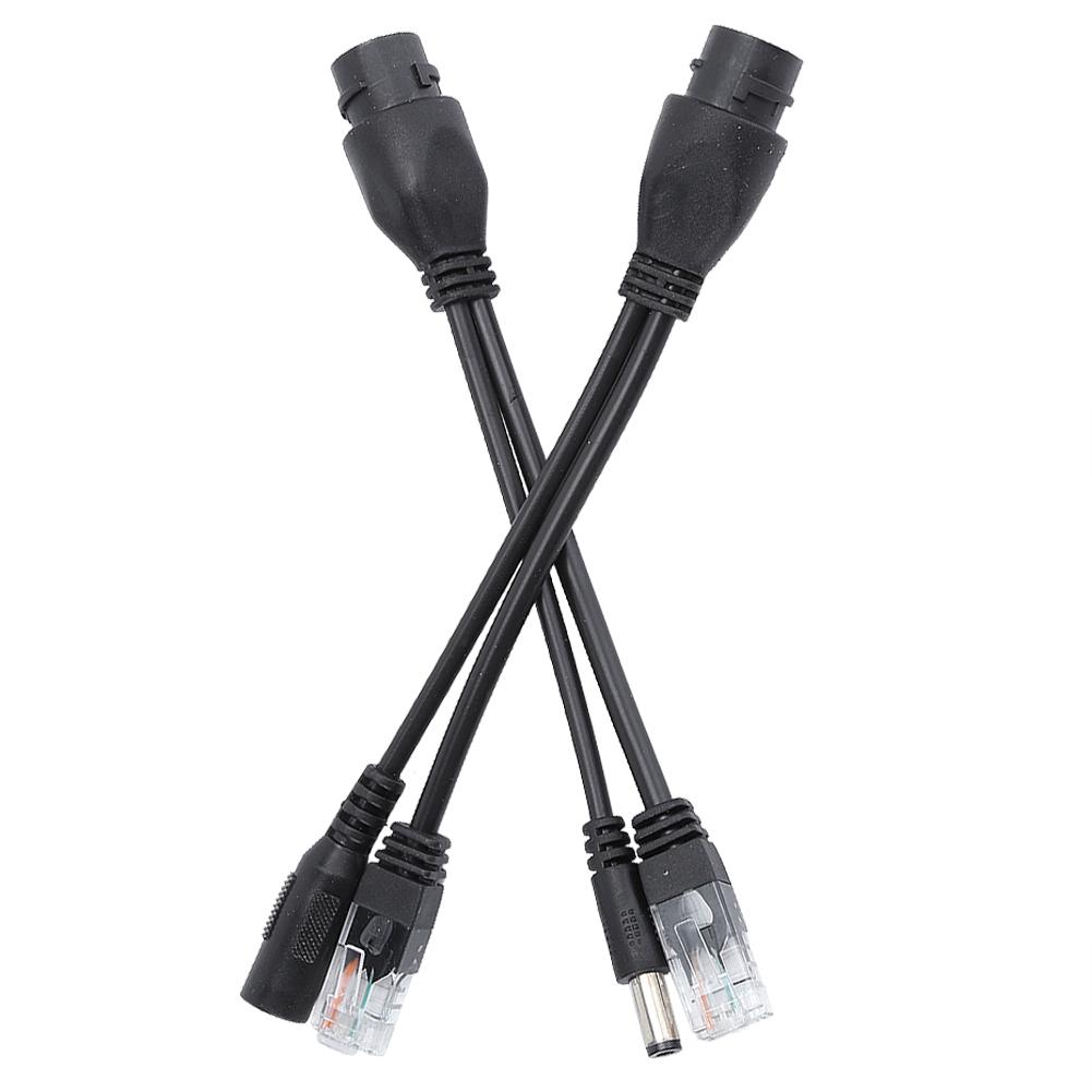 POE Adapter Cable NonStandard Waterproof Injector Splitter 12V(White )