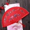 Ventaglio da Fan per Spettacoli Spagnoli, Ventaglio in Seta Double Face con Bellissimo Fiore Pieghevole per Varie Occasioni