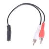 3.5Mm 1/8'' Stereo Female To 2 Male Rca Jack Adapter Y Audio Cable Splitter