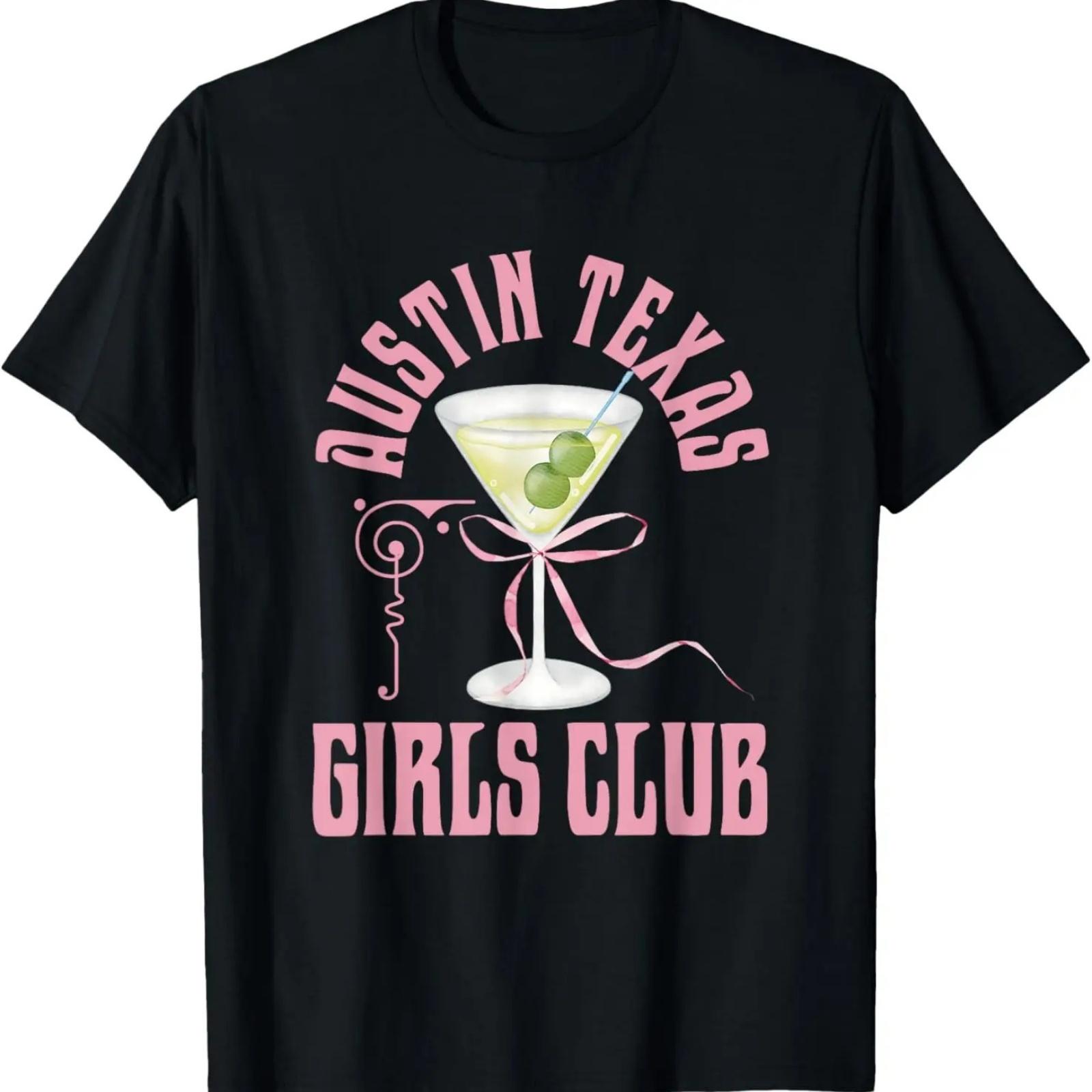 Austin Texas Girls Club Martini coquette bow Bachelorette XXXXXL разноцветный