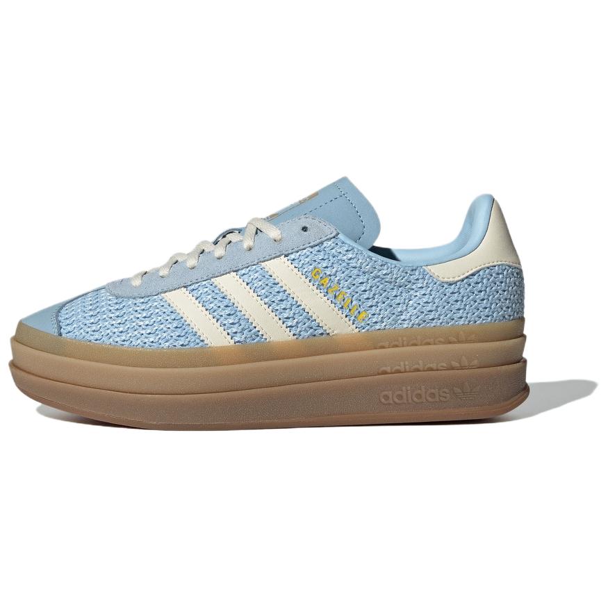 Adidas  Gazelle Bold Clear Sky Cream Women Sneakers Blue Sand-Strata Cream-White JS3899