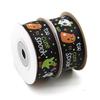 10 Yards/Roller Halloween Themed Polyester Grosgrain Ribbon Spooky Pattern Ribbon For Holiday Decor Diy Crafts Multiple Widths