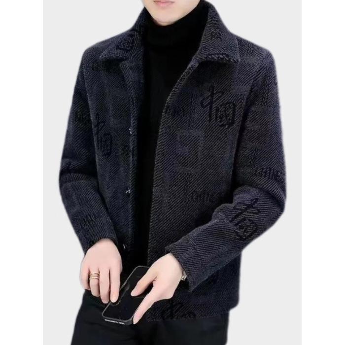 Мужское шерстяное пальто-тренч приталенного кроя, модный повседневный стиль для весны и осени 3XL