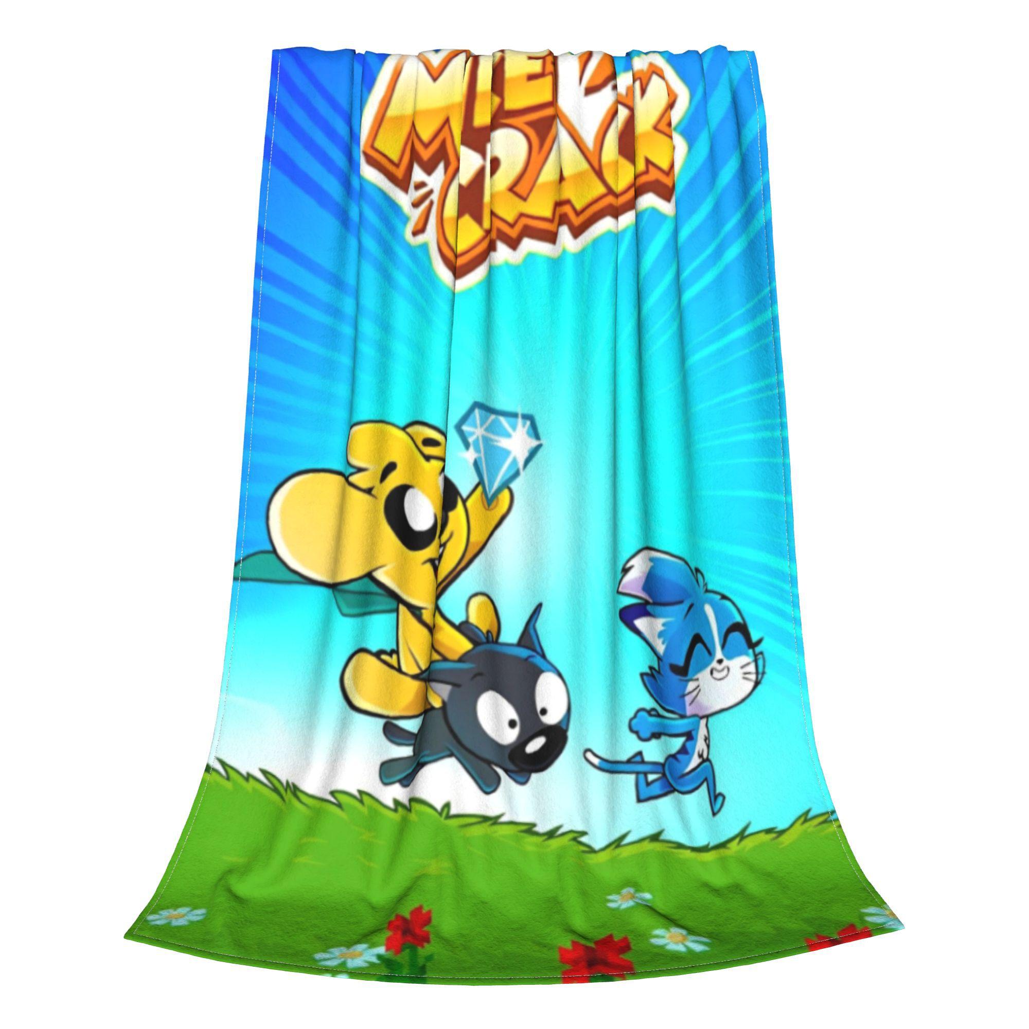 

Mike-cracks Game Cartoon Dog Knitted Blankets Fleece Anime Lightweight Thin Throw Blanket for Car Sofa Couch Bedspread 30x40in
