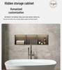 304 Stainless Steel Seamless Built-in Toilet Storage Anti-Fingerprint Recess Box