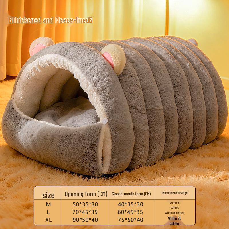 Winter warmer großer Haustiersofa: Abnehmbares & waschbares Nest für Katzen & Hunde