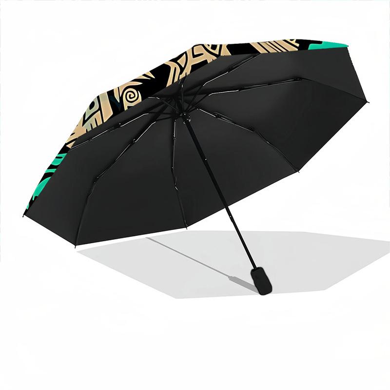 1pc THE LEGEND OF Auto Folding Umbrella, Portable Collapsible Design, 8-Rib Iron Frame, All-Season Casual Outdoor Accessory for Christmas Birthday Fes
