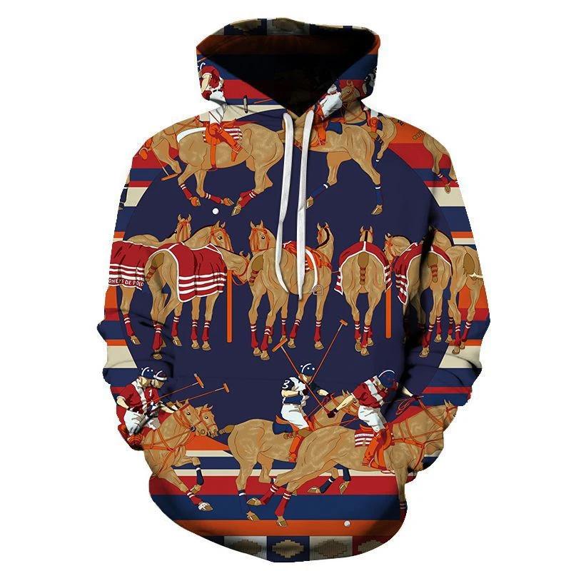 Men's 3D Printed Fashionable Pullover Casual Street Wear Patterned Hoodie