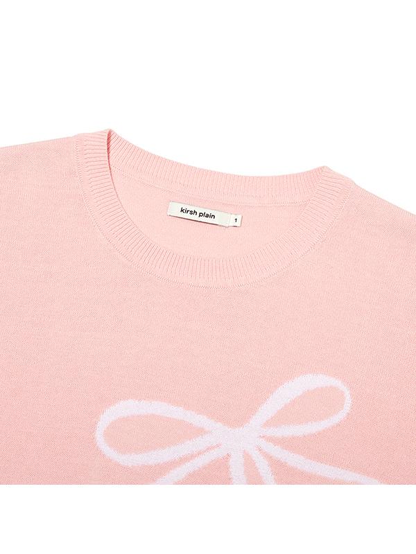 KIRSH Plain Ribbon Cherry Summer Knit [Light Pink]