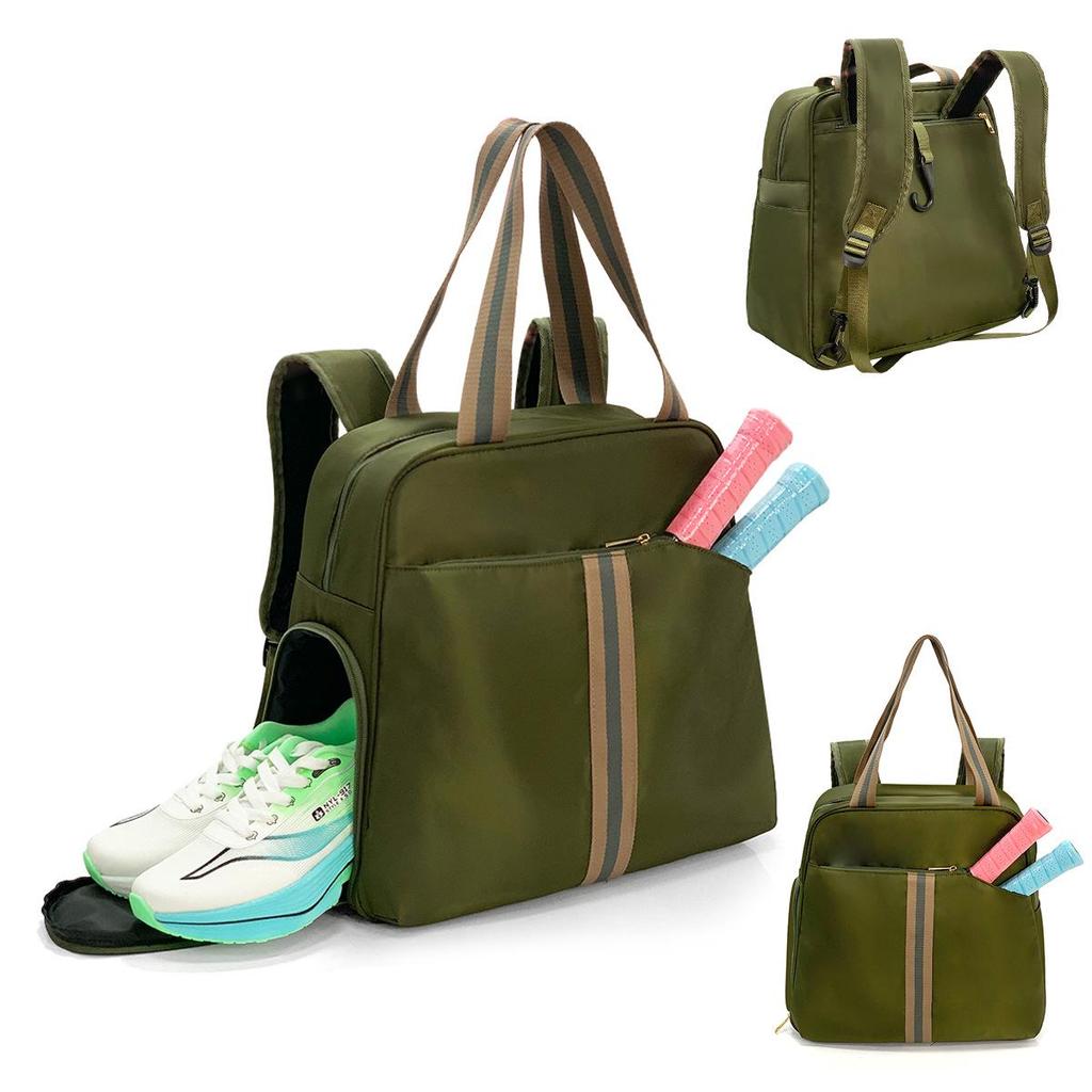2025 Portable Sports Bag for Badminton, Tennis & Pickleball - Fits 2 Rackets, Handheld, Large-Capacity, Down Cotton