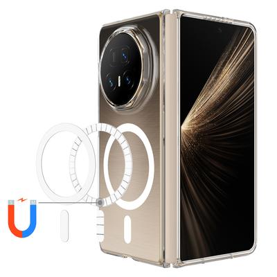 For Honor Magic V5 5G Clear Phone Magnetic Case TPU + Acrylic Back Cover