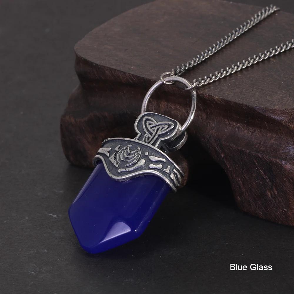 The Vampire Originals Diaries Mikaelson Pendant Necklace 925 Silver with Natural Lapis Freya's Talisman Inspired Charm