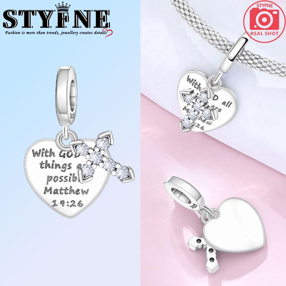 Copper Religious Series Jesus Church Angel Cross Demon Eye Charms Beads For Original Bracelet Woman Girl Jewelry