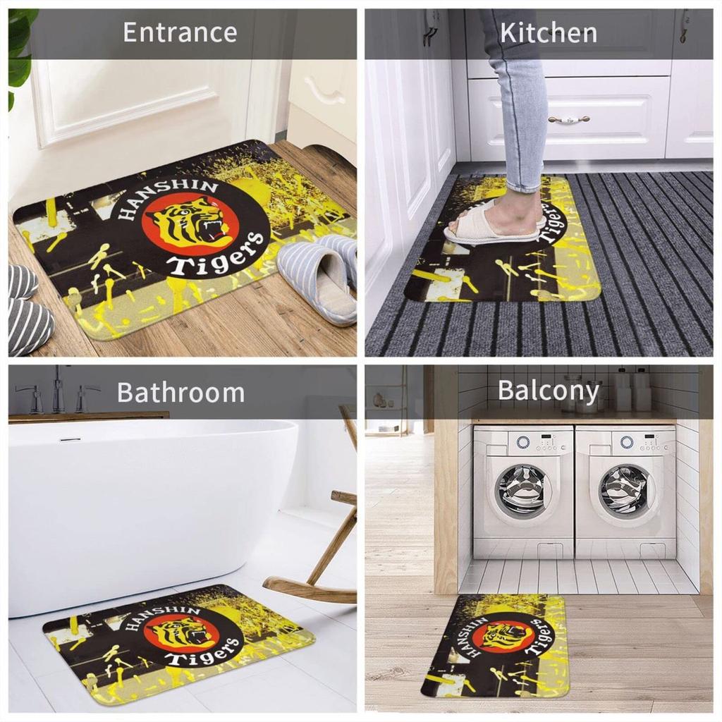 Hanshin Tigers entrance and Fluffy bath mud removal mat for the or mat, stylish, non-slip, washable, quick-drying, absorbent, washable. mat, bathroom,