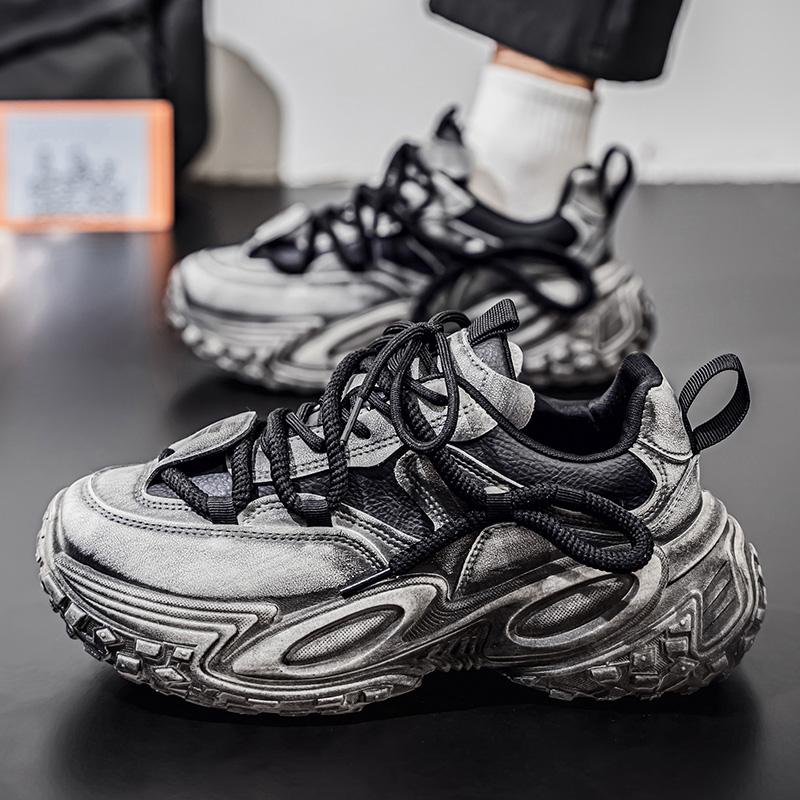 Nowa Moda Męskie Cztery Pory Roku Wygodne Buty na Grubej Podeszwie Studenci Chłopcy Modne Miękka Podeszwa Oddychające Casualowe Sneakersy do Biegania