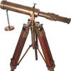 Brass Telescope with Wooden Tripod Nautical Home Decor irthday Gift