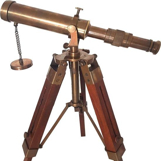Brass Telescope with Wooden Tripod Nautical Home Decor irthday Gift