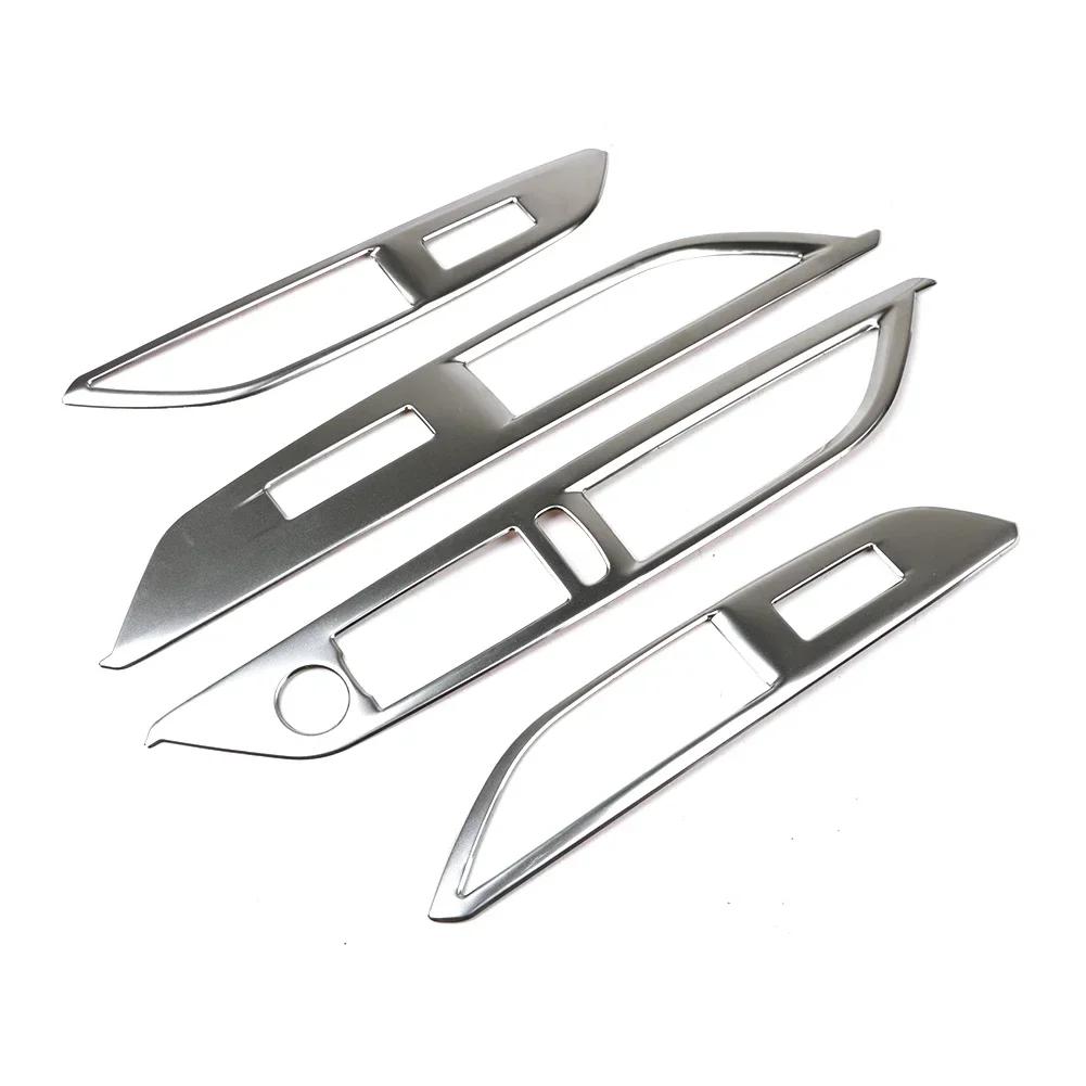 4 pezzi Acciaio inossidabile Auto Alzacristalli Interruttore Pannello di controllo Cornice Copertura Rivestimento per Peugeot 3008 GT 5008 GT 2017 2018 Accessori Auto