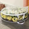 1/2 Pcs Garland Storage Bag Round PVC Transparent Dustproof Design Easy To Carry Handle Christmas Wreath Storage Bag