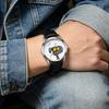 Scribbled Puppy Cartoon Quartz Watch Pointer Display Leather Band for Children Junior High School Students Unisex Student Watch